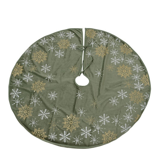 Weihnachtsbaum-Schürze aus Polyester Grün Φ100cm