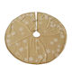 Christmas Tree Skirt Made of Gold Polyester Diameter 100cm