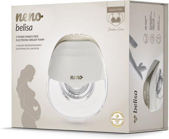 Neno Belisa Twin 3-phase Безжична Електрическа Едностранна Помпа за кърма С Батерия и Електрическо Захранване Без BPA Бежова 150ml