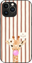 Θήκη Sonique Stripe Stories Series Apple Iphone 13 Pro Max Καφέ Καμηλοπάρδαλη Τσιχλόφουσκα