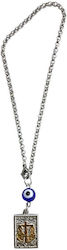 Car Charm Car Amulet Steel Silver Gold Double-Sided Konstantinato Rectangular Gt-2152