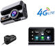 iSEN P85 Set Cameră DVR Auto 1440P cu Ecran 3" Wi-Fi, GPS și Cameră Oglindă Spate