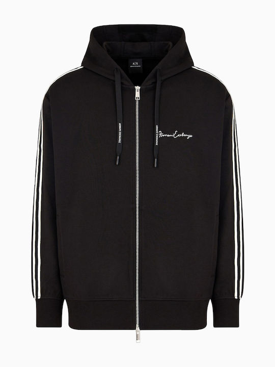 Armani Exchange Яке Черно с Качулка