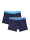 Basic Herren Boxershorts Dunkelblaue 2er Pack