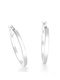 Chrilia Chrilia Earrings Hoops Made of 9K White Gold