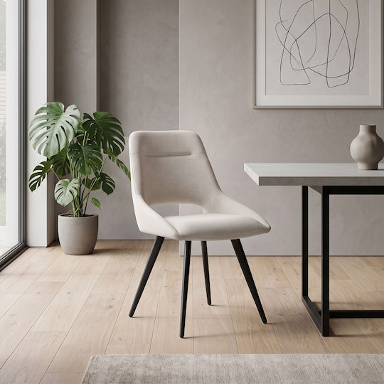 Scaune de sufragerie Firenze 51x60x81cm 2 buc Bej Scaune de sufragerie Firenze 51x60x81cm 2 buc Bej