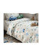 MayHome Set Kinderbettlaken Semi-Doppel Baumwolle Hellblau 180x240cm