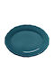 Juliet Servierplatte Untiefe Oval Keramik Blau 34x26cm