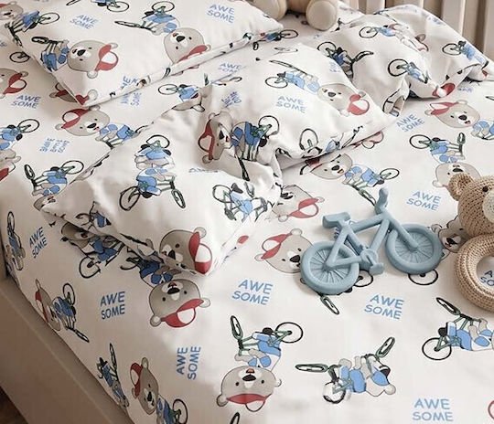 MayHome Set Kids Single Duvet Cover With Cotton Pillowcase Cotton 160x240cm