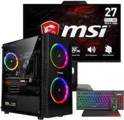 Vengeance UrbanLane-V5 Desktop PC Ryzen 5-5500 16GB DDR4 512GB SSD Radeon RX 6500 XT No OS and MSI PRO MP272PMG Monitor