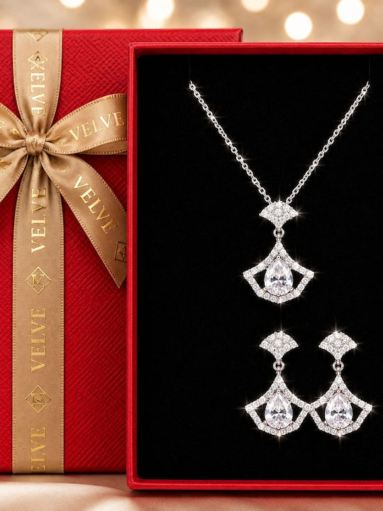 Velve Velve Schmuckset mit Ohrringen und Anhängern aus Silber