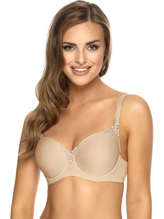 Viania Sutien Minimizor Bej cu Armătură