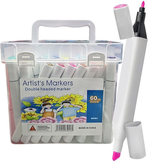 Justnote Drawing Markers with Dual Tip Set 60 Colours