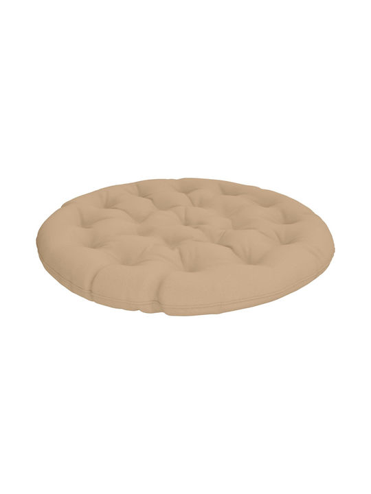 vidaXL Gartenstuhlkissen Rund Sand 130x12cm