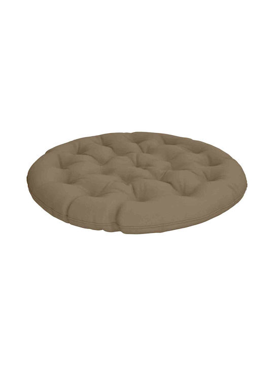 vidaXL Gartenstuhlkissen Rund Taupe 130x12cm