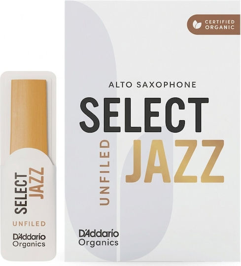 Daddario Woodwinds D'addario Organic Select Jazz Unfiled Soft Тръстика за Алт Саксофон No 3 1 Бр