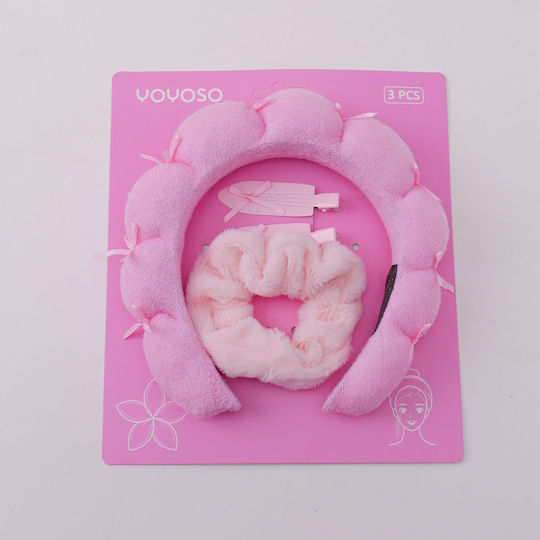 Серия Bowknot Комплект щипки за коса Облак 4 Бр – Розов
