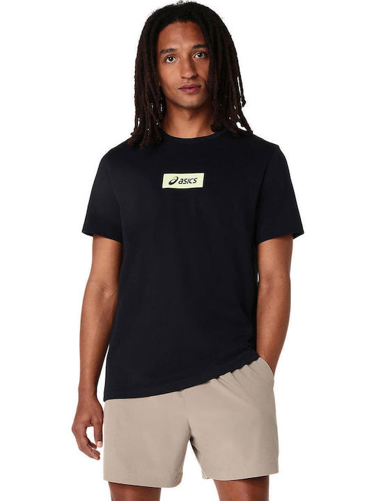 ASICS Logo Αθλητικό T-shirt Μαύρο