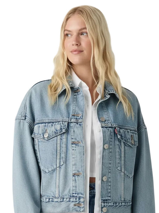 Trucker Crop Jachetă de blugi pentru femei Light Wash
