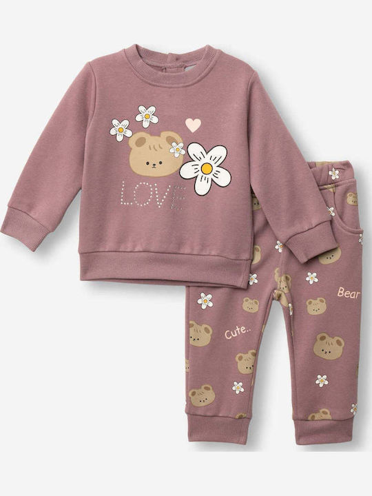 Funky Kinder Sweatpants Set Rosa 2 Stück