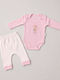Papillon Kids Set Onesie with Pants Pink