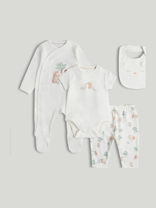 Mothercare Ecru Baby-Strampler Set 4 Stück