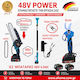 Ehome CTP48-2 Akkubetriebene Werkzeugsets Kettensäge & Baumschere 48V mit 2 Batterien 5Ah