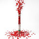 Tun de confetti 40cm cu confetti roșu