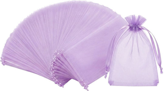 Fabric Gift Pouch Purple 10x15cm 100 Pieces