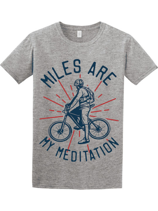 Unisex T-shirt Ενηλίκων Miles Medication Γκρι