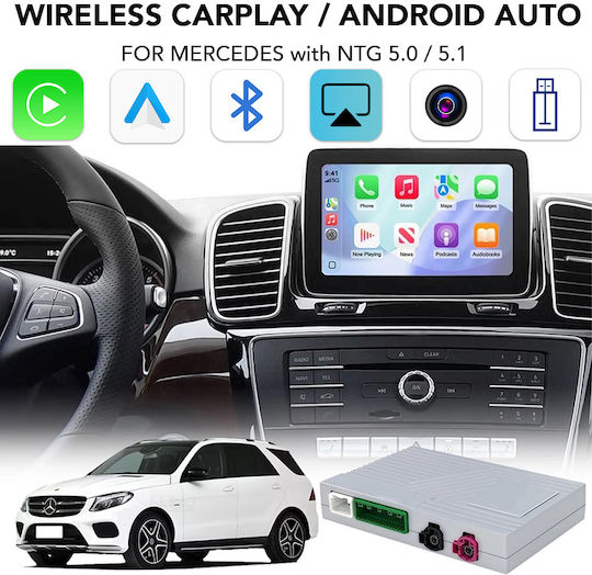 Digital Iq Bz 503f Cpaa Wireless Carplay Android Auto Box Mercedes Mod 2014-2018 Ntg 5.0/5.1 2 Cameras