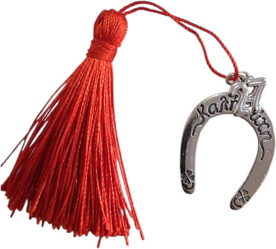 Handmade Lucky Charm 2027 Silver Horseshoe Tassel Good Luck 2.5x4cm 2027-gf3022