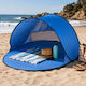 ikonka Pop Up Strandzelt Blau