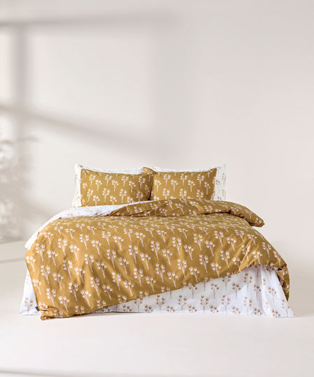 Kentia Σετ Παπλωματοθήκη Βαμβακοσατέν 220x240cm Υπέρδιπλη με 2 Μαξιλαροθήκες Louise