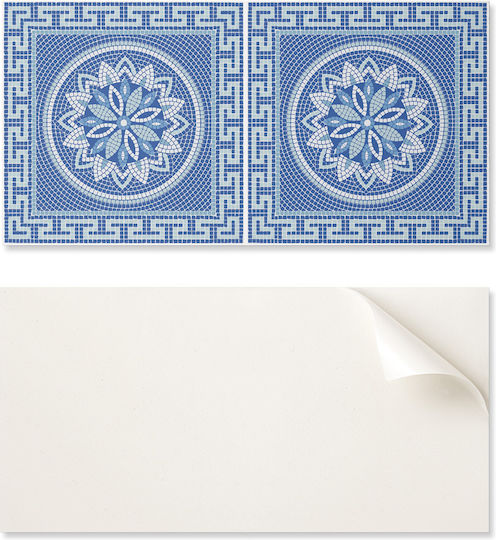 PVC Tile Set Kitchen Or Bathroom Decoration Mosaic Flower Design 6x60x30 Cm