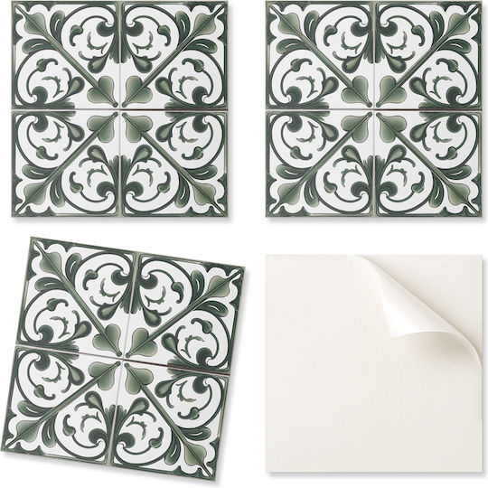 Set Vinyl Kacheln Leicht Installieren Pflanzendesign Dekorationen 4x50x50 cm