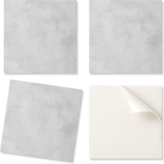 Set of PVC Tile Stickers Raw Concrete Texture 4x50x50 Pcs