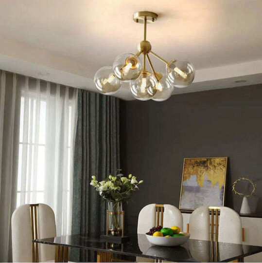 Candelabru De Masă Transparent Aur 5xe14 Mario