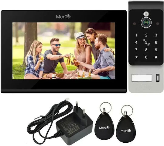Ai Smart Wi-Fi Video Interfon 1 Familie Mentor Svk2102b 2 Fire 10 Inch Ips 2mp Fhd Pin Card Tuya Ip65 Negru