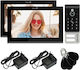 Interfon Video Inteligent Pentru 2 Familii Mentor Svk4105b Cu 4 Fire Wi-Fi Card Pin Tuya 10 Inch Ips Dvr Fhd 2mp Ik08 Negru