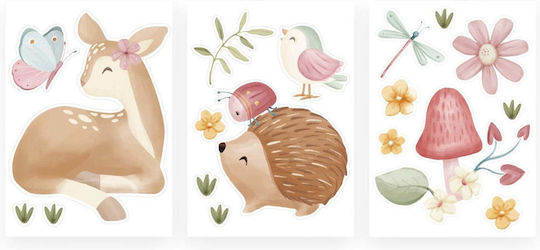 Little Dutch Παιδικό Διακοσμητικό Αυτοκόλλητο Τοίχου 3τμχ