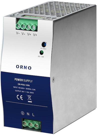 Industrial DIN Rail Power Supply 24 V DC 10 A 240 W