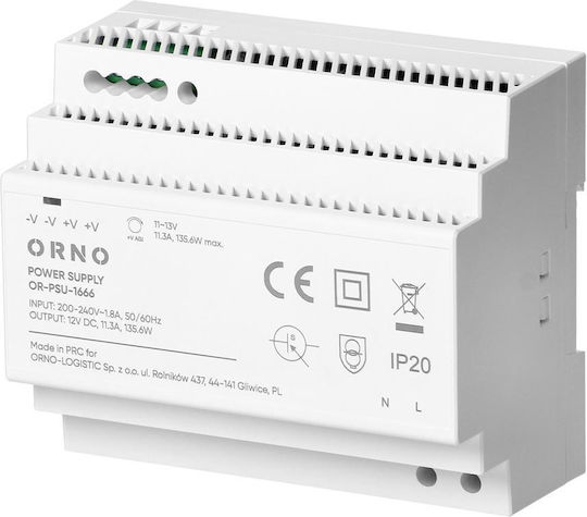 DIN-Schienen-Stromversorgung 12 V DC 11,3 A 135,6 W 6 Einheiten