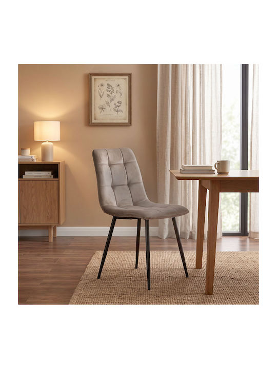 Tito Dining Chair Velvet Beige 44x55x88cm
