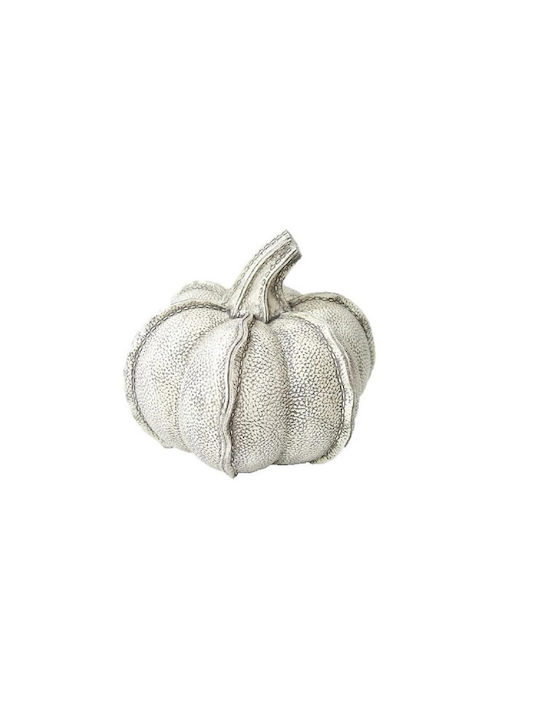 Decorative White Polyresin Pumpkin 22x20xh17.5cm Espiel Vre114