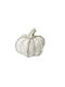 Decorative White Polyresin Pumpkin 22x20xh17.5cm Espiel Vre114