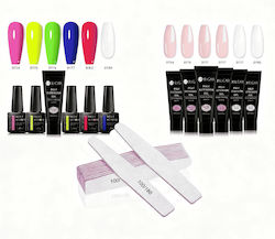 Set Uv Gel Set 6 Lacuri De Unghii Set Cu Pilă De Unghii