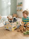 Ango Kinder Holzspielzeugkiste Hellblau 26,5x34,5x18,5cm 2 Stück