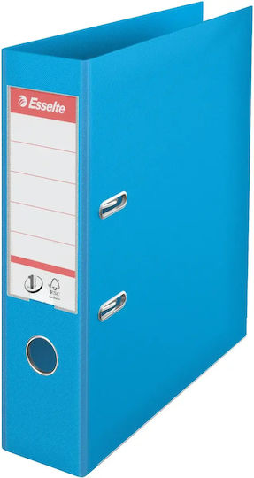 Esselte Klaser No 1 Power Lever Arc Mape Cu Inele Pp Parțial Reciclat Fsc A4 75 Mm Cian