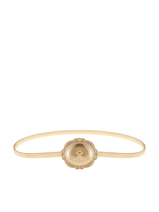 Elastische Damen Gürtel Kette Gold